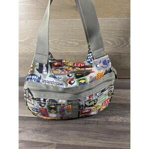 LeSportsac Everyday Tote Bag Moustache Character Lightweight Carryall